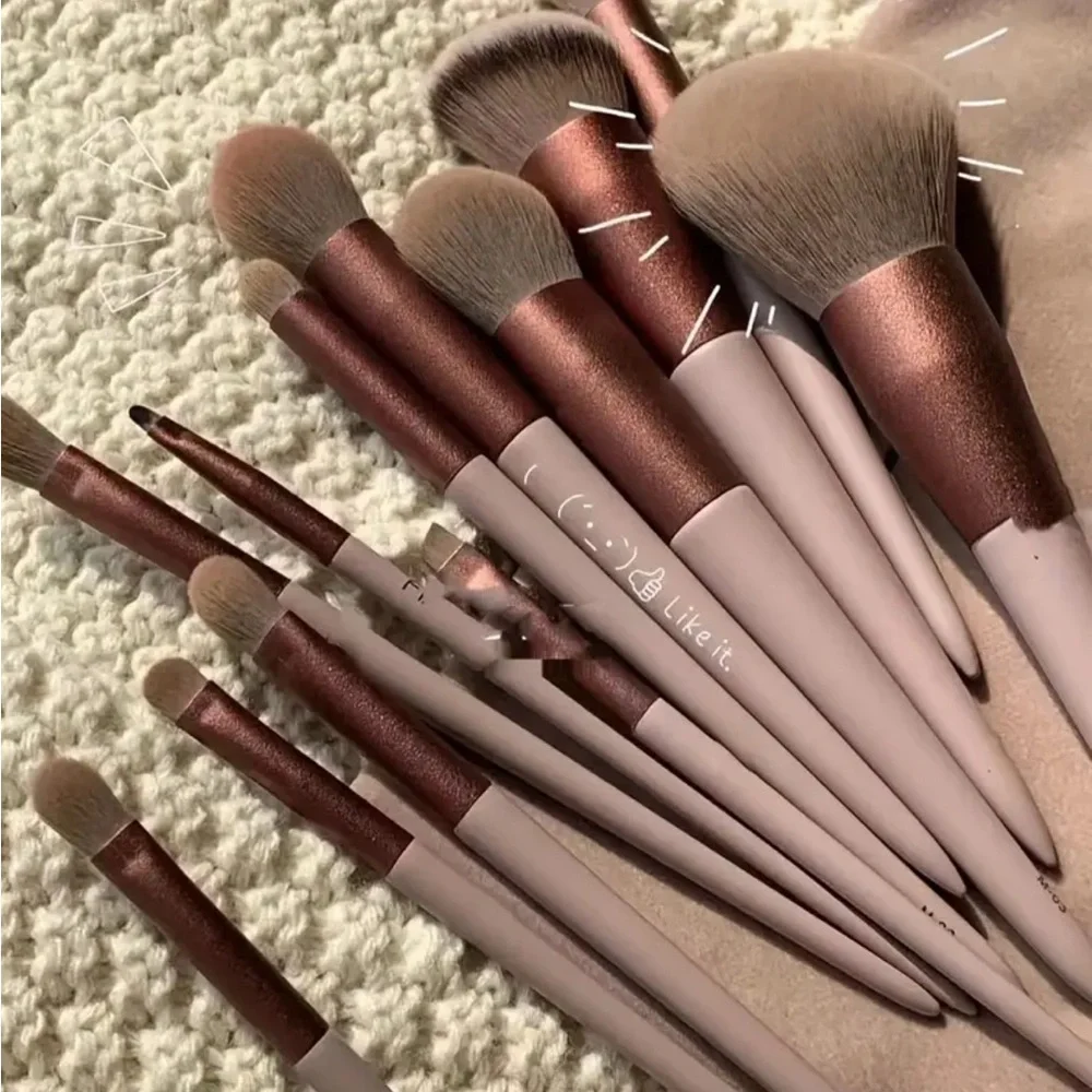 Luxurious Makeup Brush Set - Rose Gold